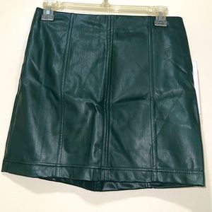 Dark green mini skirt